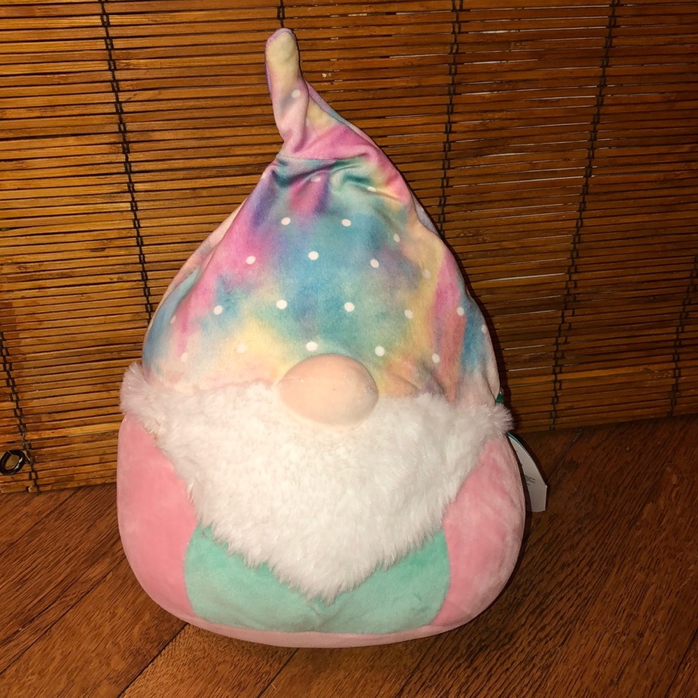 Squishmallow,Rayford the gnome, pastel tie dye, NWT
